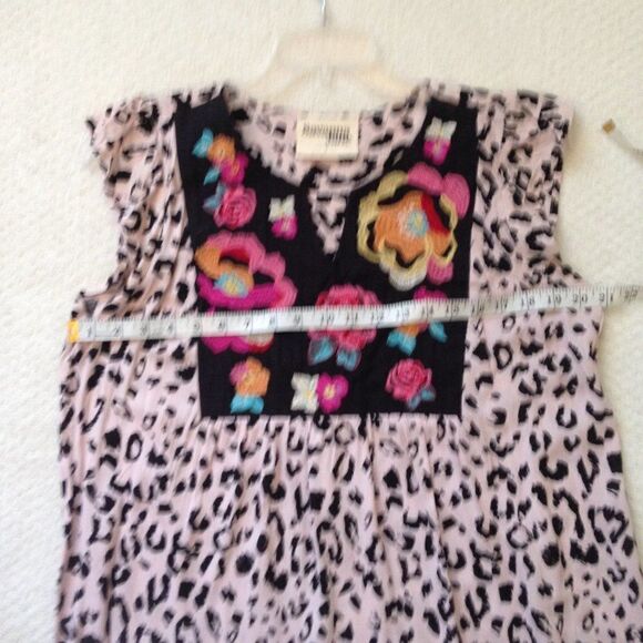 Savanna Jane Leopard Floral-Embroidered Top Large - Picture 3 of 8